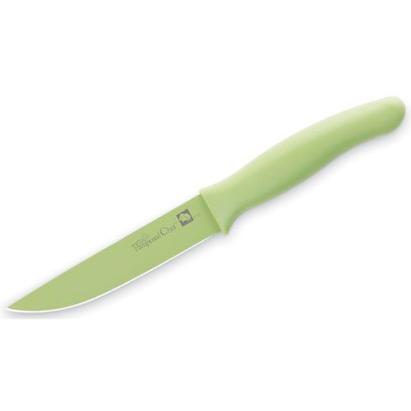 SET of (4) Pampered Chef Quikut Paring Knife #1250 White 2.5 Blade w/  Sleeve 